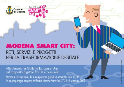 Mostra _Modena Smart city: reti, servizi e progetti per la trasformazione digitale-cartolina invito